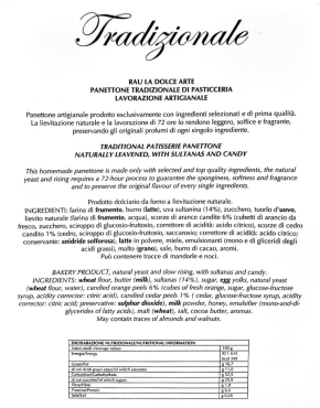 Panettone tradizionale Rau raso