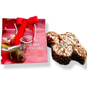 Colomba con gocce di cioccolato e amarene 