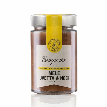 Composta mele uvetta e noci 