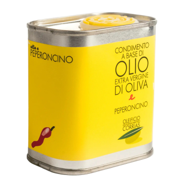 Condimento a base di olio extra vergine di oliva e peperoncino