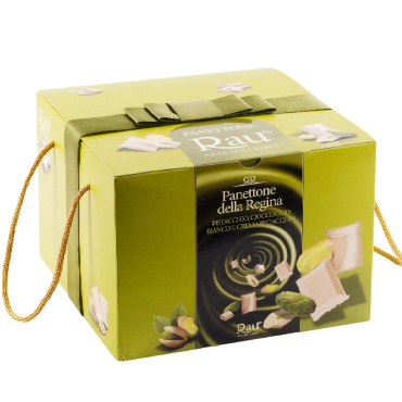 Panettone della Regina crema di pistacchio e cioccolato bianco