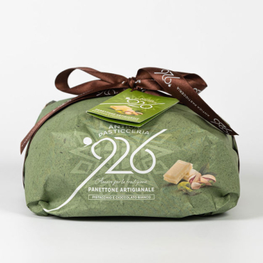 Panettone pistacchio e cioccolato bianco 