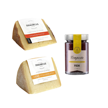 Selezione formaggi Caseificio Demarcus con Confettura di Fichi (confezione regalo)